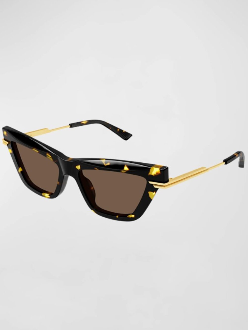 Bottega Veneta Logo Mixed-Media Cat-Eye Sunglasses